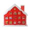 Northlight 32635057 10.25 in. Red &#x26; White Candy Cane Advent House with Chimney Storage Decorative Box
